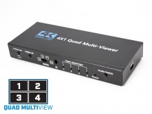 4-Port HDMI Quad Multi-Viewer with Seamless Switching (4x1 HDMI Switch, 1080p In, 4K/30Hz Out)