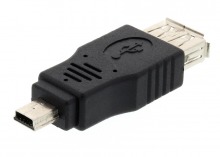 USB Adaptor Type-A Female to Mini-B 5-Pin Male