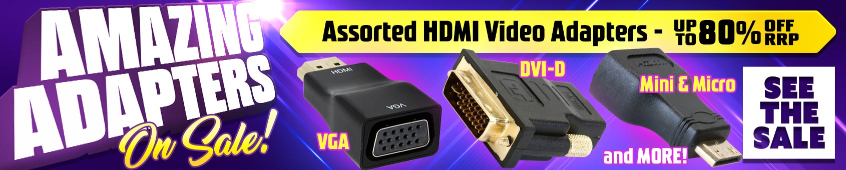 Our BIGGEST SALE EVER on Analogue DVI & VGA to HDMI Adapters during April!!!