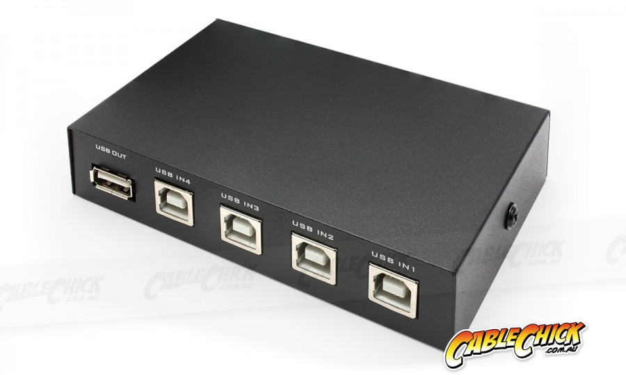 4-Port USB 2.0 Sharing Switch - 4 Computers Sharing 1 USB Device