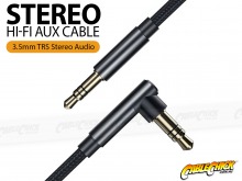 1m Stereo Audio 3.5mm Right-Angled AUX Cable (TRS Male to Male) (Thumbnail )