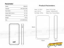 Triple-Output 10000mAh 37W Power Bank (USB-C + 2x USB-A) (Thumbnail )