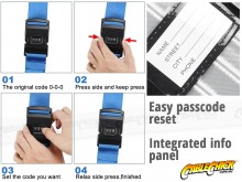 Luggage Cross Strap with Lock (Blue) (Thumbnail )