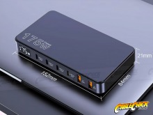 175W Advanced 6-Port GaN USB Charger with LCD Display (4x USB-C & 2x USB-A) (Thumbnail )