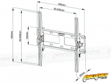 TV Wall Mount Bracket with Tilt - 50Kg (VESA 100-600) (Thumbnail )