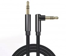 0.5m Stereo Audio 3.5mm Right-Angled AUX Cable (TRS Male to Male) (Thumbnail )