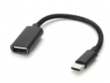 10cm USB-C OTG Cable (USB 2.0 Interface - Black)