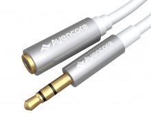 1m Avencore Crystal Series 3.5mm Stereo Audio Extension Cable
