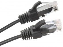 1m Ultra-Thin CAT6 RJ45 Ethernet Cable (Black, LSZH Compliant)