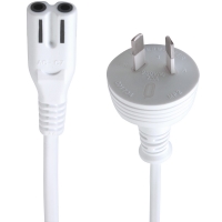 2m IEC C7 Power Cable (IEC-C7 Appliance Power Cord) - WHITE