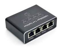 4-Port Mini Gigabit Ethernet Switch - RJ45 Splitter (PC Network Switch)