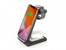 iPhone, Watch & Airpods 3-in-1 Wireless Qi Charging Station by Hyperian (For Apple Devices)
