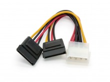 Internal 4 Pin Molex to SATA Power Splitter Y-Cable (SATA 2 / SATA 3 Compatible)