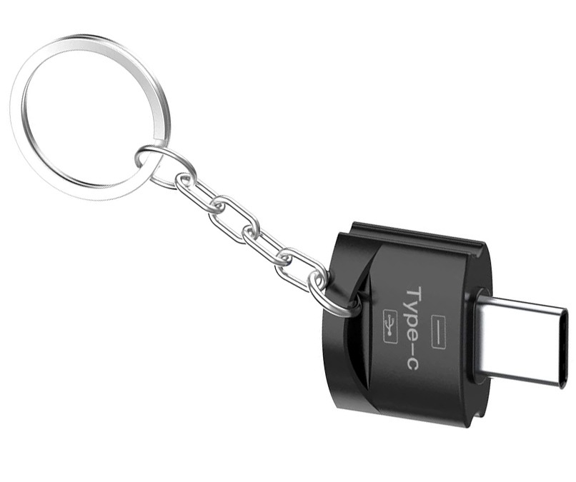 Premium Aluminium USB Type-C OTG Adapter + (Black)