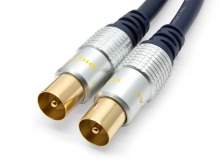 Pro Series 3m Male to Male TV Antenna Cable (Gold Connectors)
