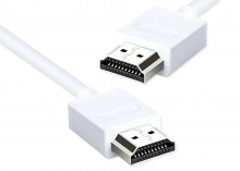 Ultra-Thin 2m HDMI Cable - White (HDMI v2.0 High Speed with Ethernet)