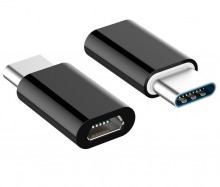 USB-C to Micro-USB Adapter - Male to Female (Black)