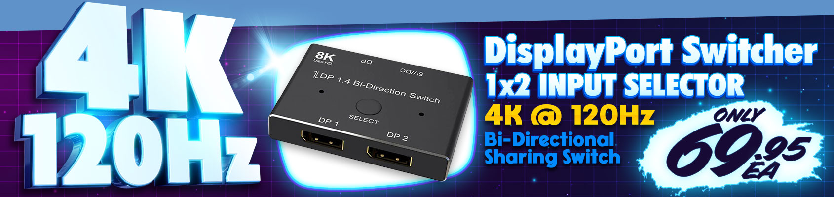 Finally! A DisplayPort Switch & Splitter Supporting 4K @ 120Hz!!!