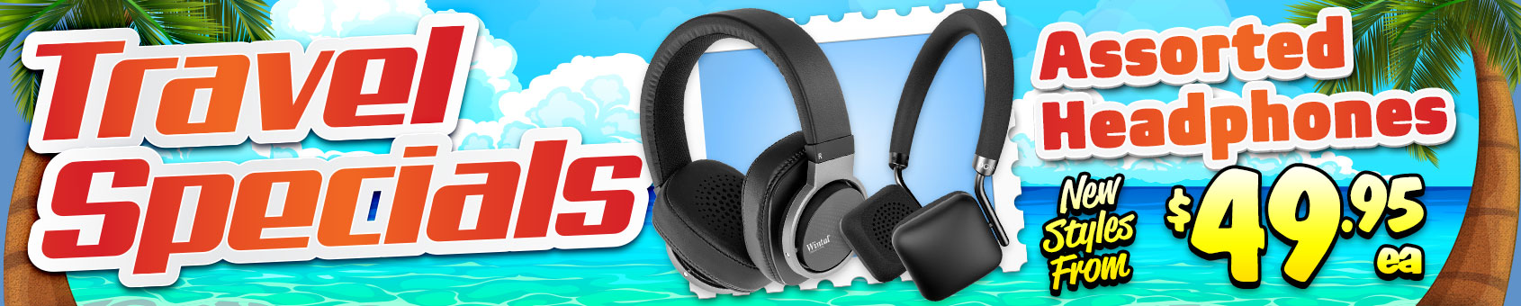 Pass the time when travelling with our NEW RANGE of HEADPHONES!